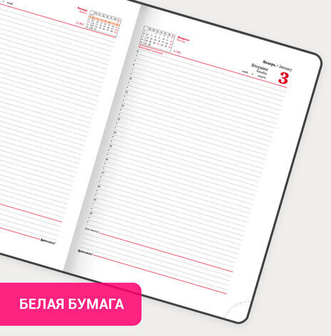 Ежедневник датированный 2023 БОЛЬШОЙ ФОРМАТ 210х297 мм А4, BRAUBERG "Favorite", синий, 113908