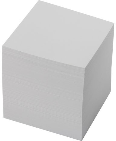 Блок для записей BRAUBERG в подставке прозрачной, куб 9х9х9 см, белый, белизна 95-98%, 122223