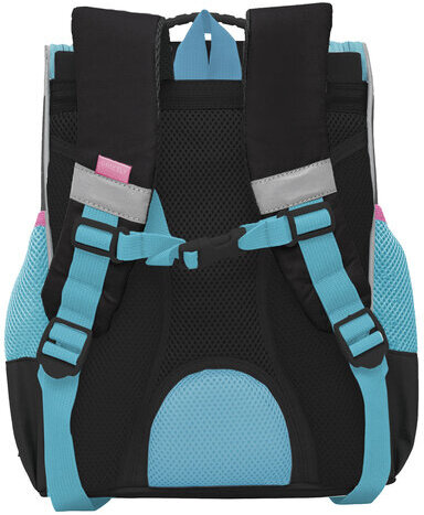 Ранец GRIZZLY анатомическая спинка, с мешком для обуви, для девочек, LIKE, 33х25х13 см, RAm-484-6/1