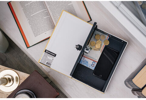 Сейф-книга "12 стульев", 60х170х240 мм, ключевой замок, BRAUBERG, 291058