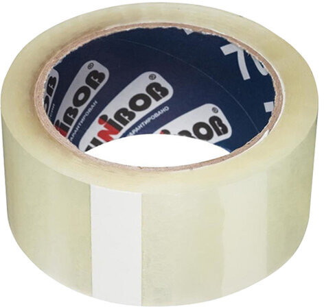 Клейкая лента упаковочная UNIBOB 700 суперклейкая 48 мм х 66 м, прозрачная, толщина 47 микрон, 29895