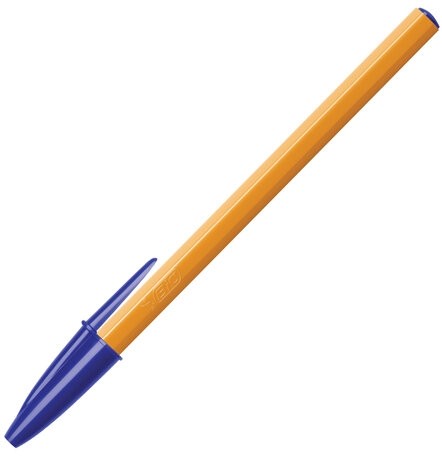 Ручка шариковая BIC "Orange", СИНЯЯ, корпус оранжевый, узел 0,8 мм, линия письма 0,3 мм, 8099221