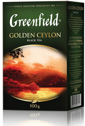 Чай GREENFIELD (Гринфилд) "Golden Ceylon ОРА", черный, листовой, 100 г, 0351