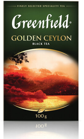 Чай GREENFIELD (Гринфилд) "Golden Ceylon ОРА", черный, листовой, 100 г, 0351