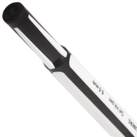 Ручка гелевая с грипом BRAUBERG "Contact", ЧЕРНАЯ, корпус черный, игольчатый узел 0,5 мм, линия письма 0,35 мм, 141185