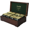 Чай GREENFIELD (Гринфилд), набор 96 пакетиков (8 вкусов по 12 пакетиков) в деревянной шкатулке, 177,6 г, 0463-10
