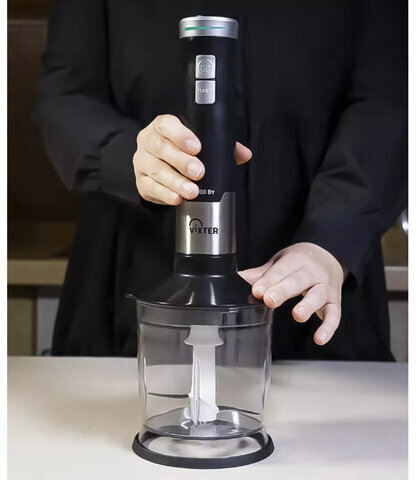 Блендер погружной 3 в 1 VIXTER HBW-2225, 1300 Вт, регулировка скорости, TURBO, 3 насадки, стакан черный