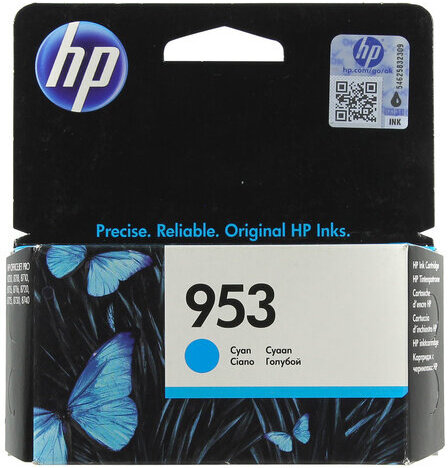 Картридж струйный HP (F6U12AE) Officejet Pro 8710/8210, №953, голубой, ресурс 700 стр., оригинальный