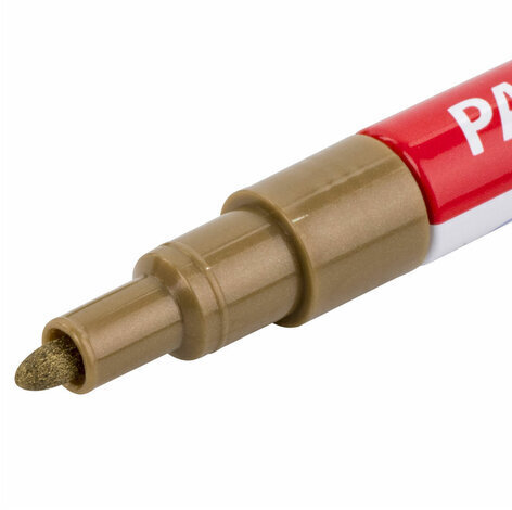 Маркер-краска лаковый EXTRA (paint marker) 2 мм, ЗОЛОТОЙ, УСИЛЕННАЯ НИТРО-ОСНОВА, BRAUBERG, 151972