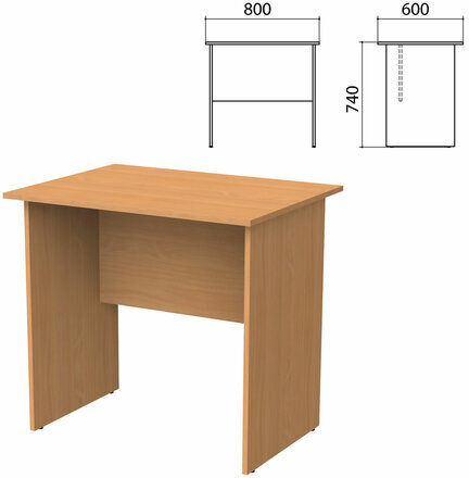 Стол письменный "Бюджет", 800х600х740 мм, груша ароза, 402659-336