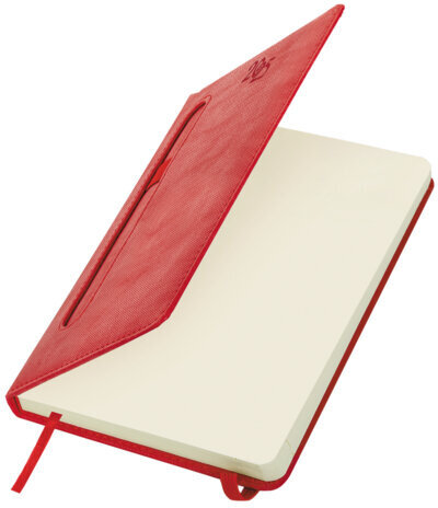 Ежедневник датированный 2025 А5 138x213 мм, BRAUBERG "Optimal", под кожу, резинка-фиксатор, держатель для ручки, красный, 115893