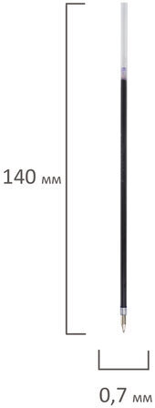 Стержень шариковый масляный BRAUBERG "i-Rite GT" 140 мм, СИНИЙ, узел 0,7 мм, линия письма 0,35 мм, 170376
