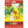 Карандаши цветные BRAUBERG "My lovely dogs", 18 цветов, заточенные, картонная упаковка, 180546