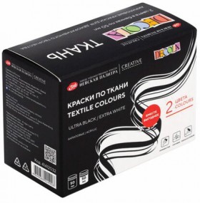 Краски по ткани акриловые &quot;Декола&quot;, 2 цвета по 50 мл, в банках, 41412032