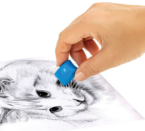 Ластик-клячка художественный MAPED Croc Croc "Улитка" в футляре, 40x36x10 мм, мягкий, голубой, 014501