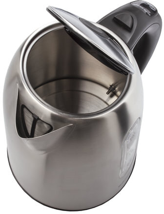 Чайник SONNEN KT-1740, 1,7 л, 2200 Вт, закрытый нагревательный элемент, терморегулятор, нержавеющая сталь, 453421