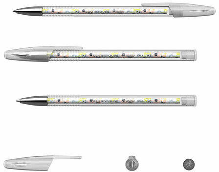 Ручка гелевая ERICH KRAUSE InColor "Flower Cocktail", СИНЯЯ, игольчатый узел 0,5 мм, линия письма 0,4 мм, 50838