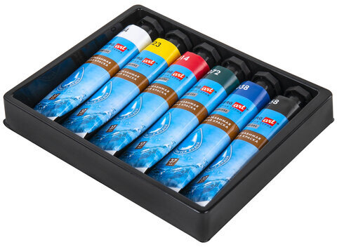 Краски масляные ВОДОРАЗБАВИМЫЕ художественные, 6 цветов по 37 мл в тубах, BRAUBERG ART PREMIERE, 192292