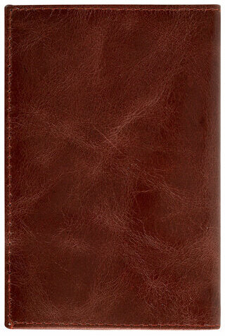Обложка для паспорта натуральная кожа пулап, "Passport", кожаные карманы, коричневая, BRAUBERG, 238197