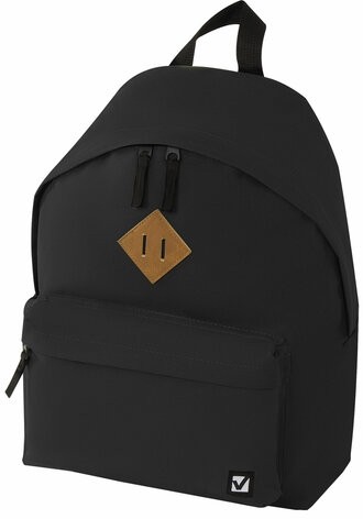 Рюкзак BRAUBERG, универсальный, сити-формат, один тон, черный, 20 литров, 41х32х14 см, 225381