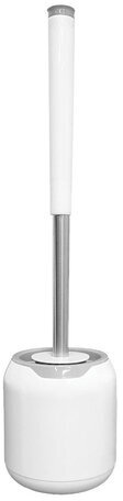 Ершик для унитаза силиконовый ROUND TYPE напольный / настенный с креплением и пинцетом LAIMA, 608133