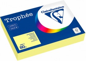 Бумага цветная CLAIREFONTAINE, А4, 80 г/м2, 500 л., пастель, лимонно-желтый, Франция, 1778PC