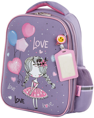 Ранец ЮНЛАНДИЯ LIGHT, 2 отделения, "Girl and balloons", 38х29х16 см, 229913