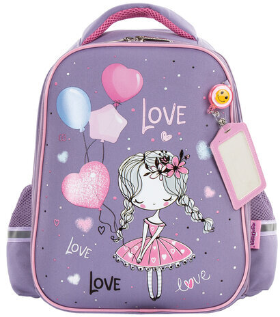 Ранец ЮНЛАНДИЯ LIGHT, 2 отделения, "Girl and balloons", 38х29х16 см, 229913