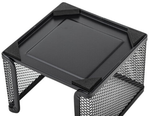 Подставка для бумажного блока BRAUBERG "Germanium", металлическая, 78*105*105 мм, черная, 231944