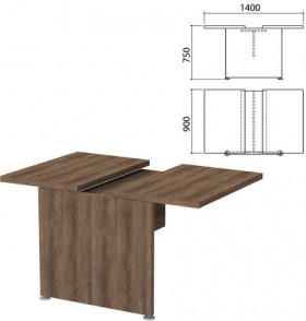 Модуль стола для переговоров "Приоритет", 1400х900х750 мм, лагос (КОМПЛЕКТ)