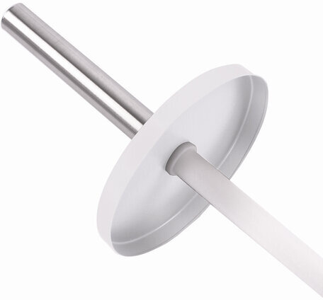 Ерш для унитаза LAIMA, с подставкой, металл, белый, глянцевый, 604962