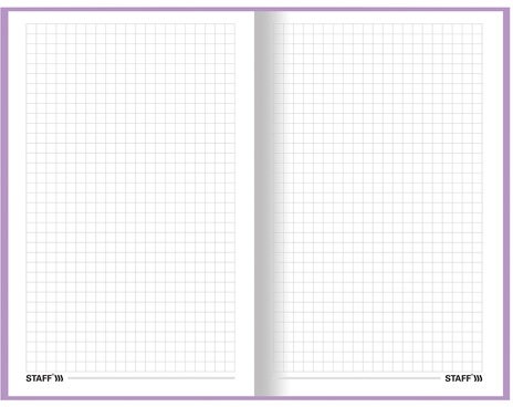 Блокнот А5 (134х206 мм), 80 л., твёрдый, клетка, STAFF, "Мрамор", 114415