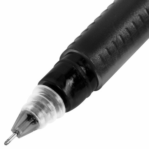 Ручка гелевая BRAUBERG GL-2000, ЧЕРНАЯ, японские чернила, длина письма 2000 метров, линия 0,35 мм, 144217