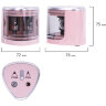 Точилка электрическая BRAUBERG DUAL (для 2 диаметров карандашей!), 4 батарейки АА, розовая, 270579