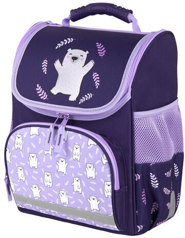 Ранец ПИФАГОР BASIC, 1 отделение, 3 кармана, эргономичная спинка, "Happy bear", 35х28х18 см, 272047
