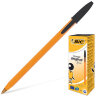 Ручка шариковая BIC "Orange", ЧЕРНАЯ, корпус оранжевый, узел 0,8 мм, линия письма 0,3 мм, 8099231