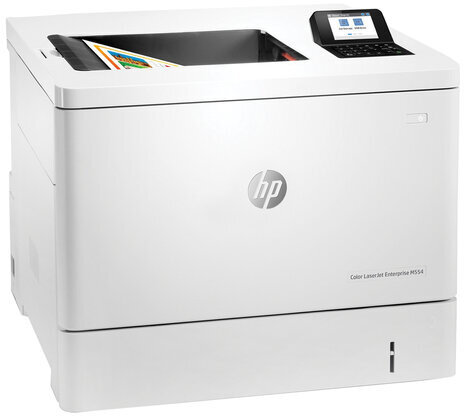 Принтер лазерный ЦВЕТНОЙ HP Color LJ Enterprise M554dn, А4, 33 стр./мин, 80000 стр./мес., ДУПЛЕКС, сетевая карта, 7ZU81A