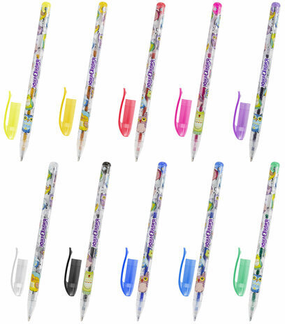 Ручки гелевые НАБОР 48 ЦВЕТОВ, ЮНЛАНДИЯ, корпус с печатью, узел 1 мм, линия письма 0,5 мм, 143820