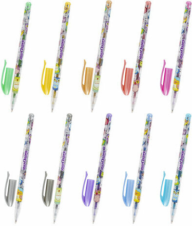 Ручки гелевые НАБОР 48 ЦВЕТОВ, ЮНЛАНДИЯ, корпус с печатью, узел 1 мм, линия письма 0,5 мм, 143820
