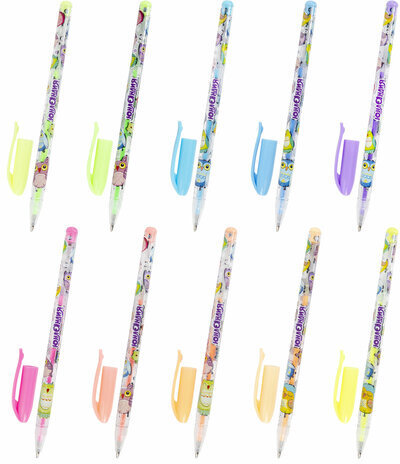 Ручки гелевые НАБОР 48 ЦВЕТОВ, ЮНЛАНДИЯ, корпус с печатью, узел 1 мм, линия письма 0,5 мм, 143820