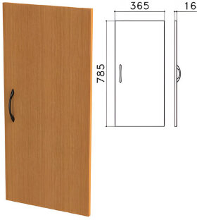 Дверь ЛДСП низкая &quot;Фея&quot;, 365х16х785 мм, цвет орех милан, ДФ13.5