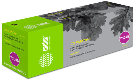 Картридж лазерный CACTUS (CS-CLT-Y504S) для SAMSUNG CLX-4195FN/CLP-415N, желтый, ресурс 1800 стр.