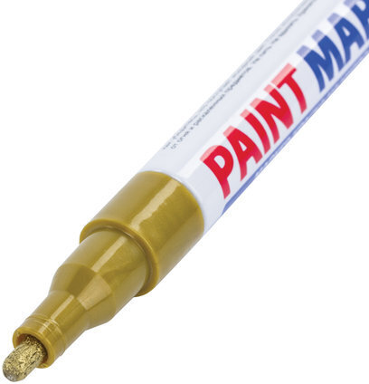 Маркер-краска лаковый (paint marker) 2 мм, ЗОЛОТОЙ, НИТРО-ОСНОВА, алюминиевый корпус, BRAUBERG PROFESSIONAL PLUS, 151443