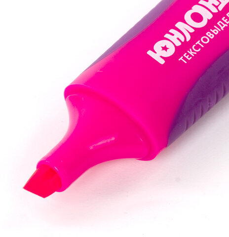Текстовыделитель ЮНЛАНДИЯ "ELASTIC", РОЗОВЫЙ, прорезиненный корпус, линия 1-5 мм, 151761