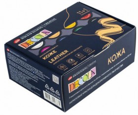 Краски акриловые по коже &quot;Декола&quot;, 11 цветов + акриловый лак по 20 мл, в банках, 261412142