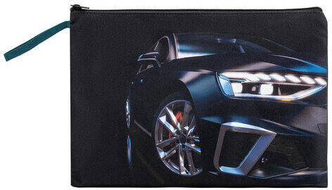 Папка для тетрадей BRAUBERG А4, 1 отделение, полиэстер, на молнии, с ручкой, Super car, 272171