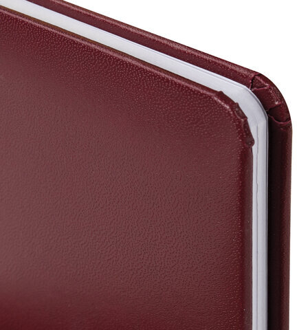 Еженедельник датированный 2024 МАЛЫЙ ФОРМАТ 95х155 мм А6, BRAUBERG "Select", балакрон, бордовый, 115049