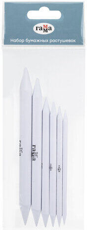 Растушевка бумажная ГАММА &quot;Студия&quot;, набор 6 шт., пакет, европодвес, 080219_09