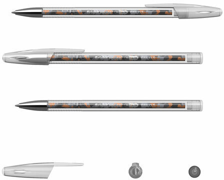 Ручка гелевая ERICH KRAUSE InColor "Rough Native", СИНЯЯ, игольчатый узел 0,5 мм, линия письма 0,4 мм, 48785