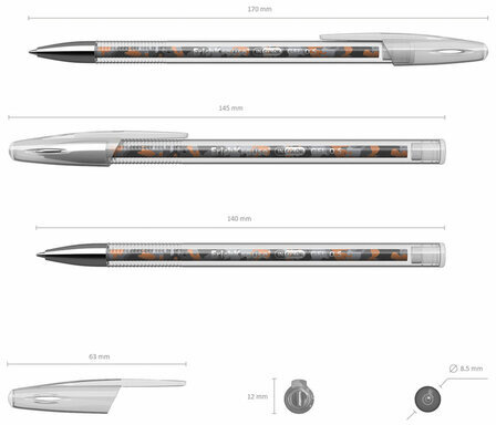 Ручка гелевая ERICH KRAUSE InColor "Rough Native", СИНЯЯ, игольчатый узел 0,5 мм, линия письма 0,4 мм, 48785